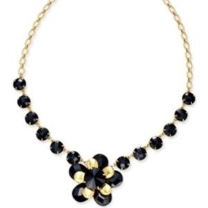 Kate Spade Black & Gold Flower Necklace